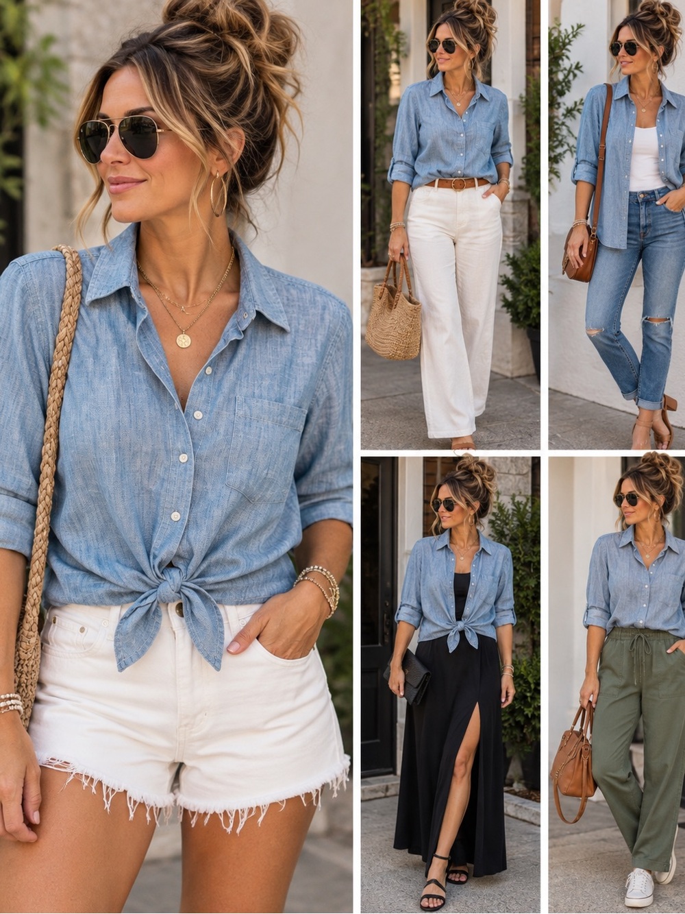 J. Crew Light Blue Chambray Button-Down Shirt